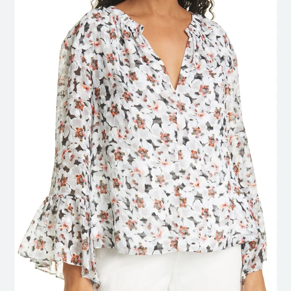 Harper Poppy Print Silk Blend Blouse - tanya Taylor- medium